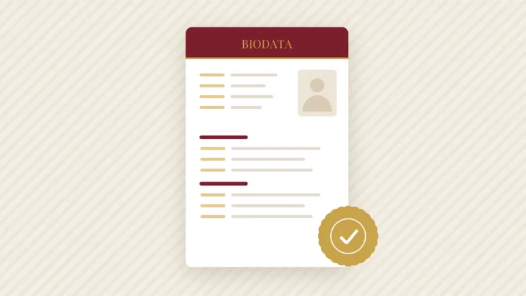A completed marriage biodata for a girl with photo, personal details, family and preferences